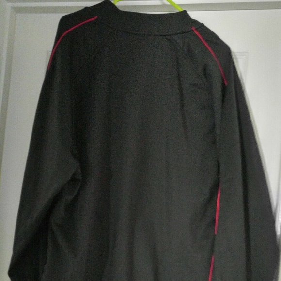 Adidas Men's Black Red Full Zip Warm up Jacket L - Picture 6 of 7